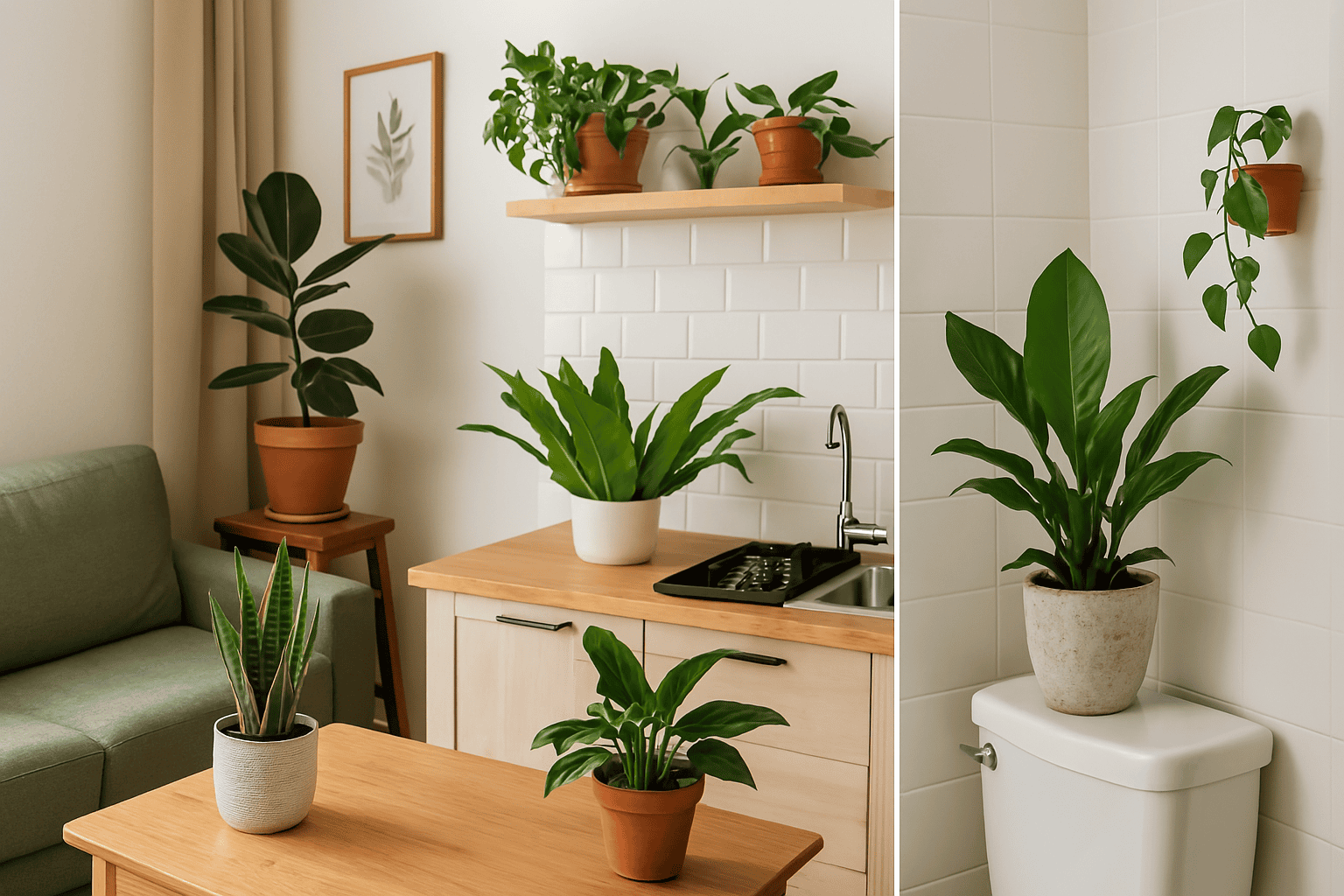 Oda Oda Bitki Seçimi Rehberi (Salon, Mutfak, Banyo)