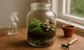 Cam Kavanozdan Kapalı Teraryum