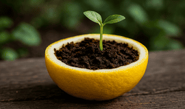 Limon Kabuğunda Tohum Başlatıcı