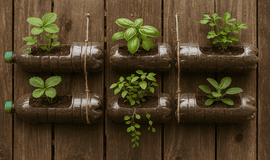 Pet Şişeden Dikey Bahçe