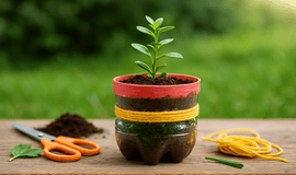 Pet Şişeden Saksı Yapımı