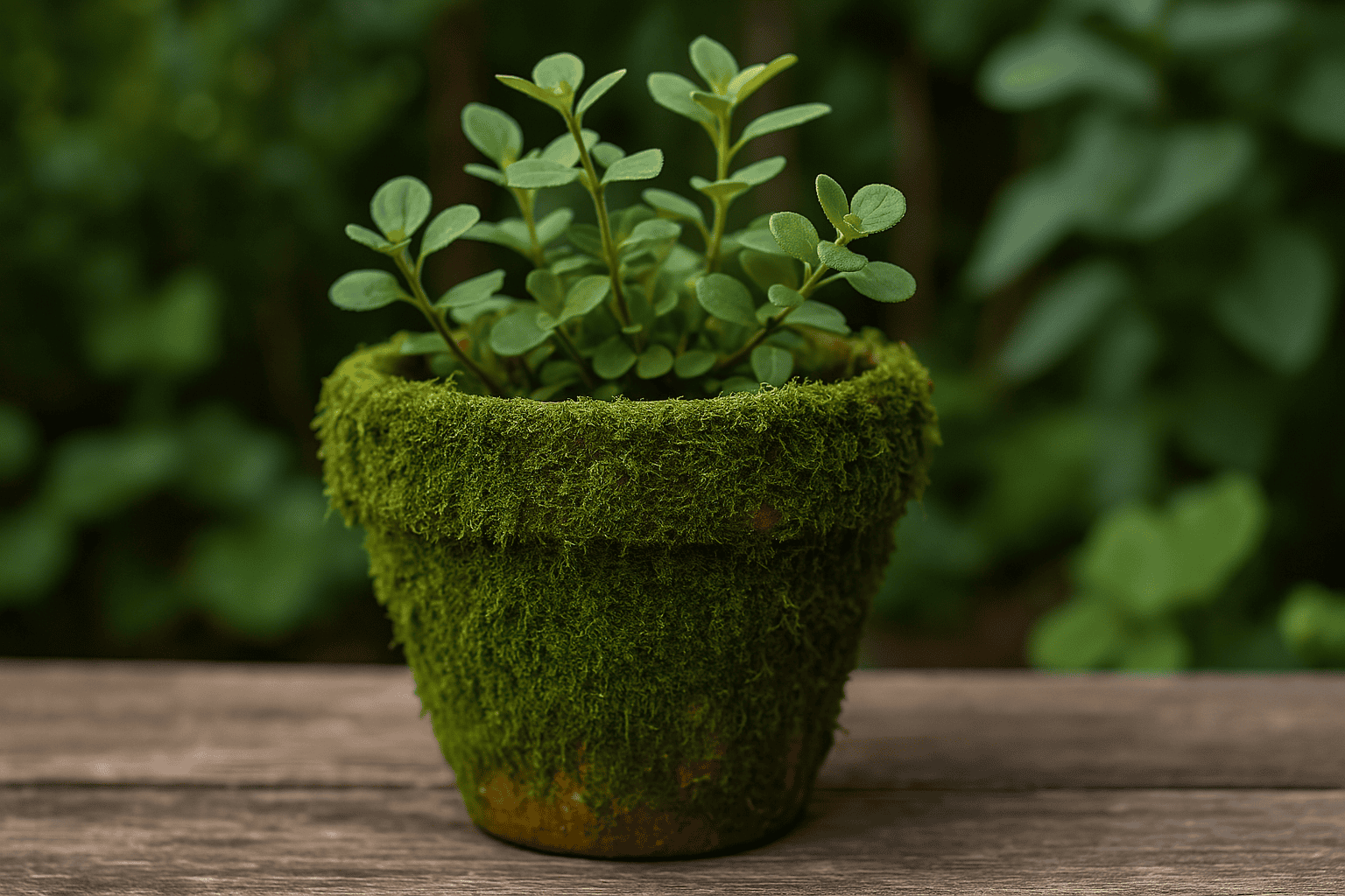 Yosunla Kaplı Saksı Tasarımı